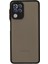 Caseworld Samsung Galaxy A22 Kılıf Kamera Korumalı Silikon Kenarlı Renkli Düğmeli Arkası Mat Arka Kapak - Siyah 1