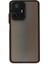 Caseworld Xiaomi Mi 11T Pro Kılıf Kamera Korumalı Silikon Kenarlı Renkli Düğmeli Arkası Mat Arka Kapak - Siyah 1