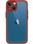 Apple iPhone 15 Kılıf Kamera Korumalı Silikon Kenarlı Renkli Düğmeli Arkası Mat Arka Kapak - Kırmızı 1