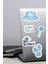 Mavi Renk Temalı Sticker Seti Ajanda Telefon Laptop Sticker Seti 22 Adet 2