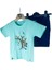 Erkek Çocuk Koala Baskılı Mint T-Shirt Bağcıklı Lastikli Şort İkili Takım 1