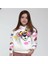 Kız Çocuk Sweat Shirt Kapüşonlu Pembe Panter Baskılı Kırık Beyaz 8 Yaş 1