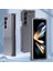 Samsung Galaxy Z Fold 5 Kılıf Kamera Yükseltili Şeffaf Sert Crystal Kapak Katlanır Pürüzsüz 4