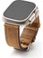 crayz Taba Gerçek Deri Apple Watch Kordon Seri 1-8, Se, Ultra ve Ultra 2 ile Uyumlu 1