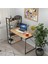 CLM108 Ceviz Metal Kitaplıklı Çalışma Masası 1