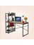 CLM108 Ceviz Metal Kitaplıklı Çalışma Masası 5
