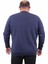 Mocgrande Erkek Büyük Beden Sıfır Yaka Sweat Only Free 23202 Indıgo 2