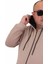 Mocgrande Büyük Beden Unisex Kapüşonlu 3ip Sweat 11701 Toprak 4