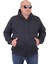 Mocgrande Büyük Beden Unisex Kapüşonlu 3ip Sweat 11701 Lacıvert 1