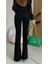 Siyah Yüksek Bel Flare Jeans 3