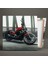 Kırmızı Motorsiklet Chopper Motorcycle Kare Kanvas Tablo 2