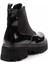 Siyah Kırışık Rugan Kadın Bot & Bootie K02997000308 4