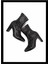 Siyah Streç Kadın Bot & Bootie K02397068317 1