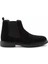 Siyah Süet Leather Erkek Bot & Bootie E02811242302 2