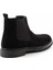 Siyah Süet Leather Erkek Bot & Bootie E02811242302 4