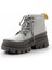 Grey Leather Kadın Bot & Bootie CAT0111121703 5