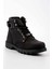 Siyah Leather Kadın Bot & Bootie K02513190403 3