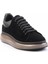 Siyah Siyah Leather Erkek Sneaker E01902252502 3