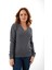 Kadın Ink %100 Organik Pamuk V Yaka Saç Örgülü Triko Kazak Örme Bluz TRIST-6155 1