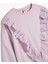 Sweatshirt Uzun Kollu Bisiklet Yaka Fırfır Detaylı Pamuklu Şardonlu 3