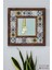 El Yapımı Masif Ahşap & Desenli Mermer Çerçeveli Duvar Aynası - 002.1 - 34x34 cm 1