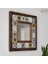 El Yapımı Masif Ahşap & Desenli Mermer Çerçeveli Duvar Aynası - 002.1 - 34x34 cm 3