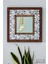 El Yapımı Masif Ahşap & Çiçek Desenli Mermer Duvar Aynası – 34x34 cm | Model: 012.1 2