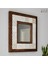 El Yapımı Masif Ahşap & Geometrik Desenli Mermer Duvar Aynası – 34x34 cm | Model: 007.1 3