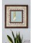El Yapımı Masif Ahşap & Etkin Desenli Mermer Duvar Aynası – 34x34 cm | Model: 008.1 1