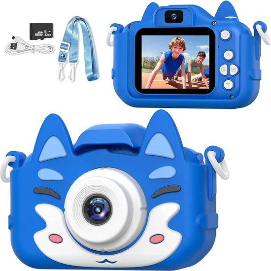 Birtech Dijital Fotoğraf Makinesi Çocuk Mini 1080P Hd Kamera Selfie Cocukfoto