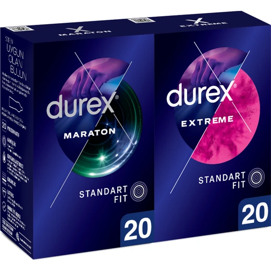 Durex Maraton Prezervatif 20'li + Extreme Prezervatif 20'li