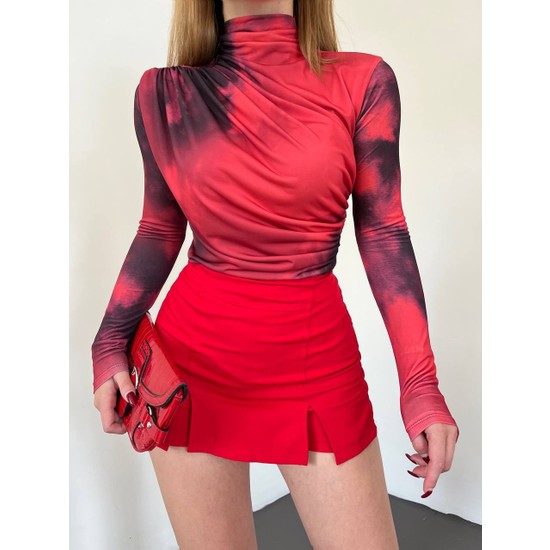 MST Clothing Batik Desenli Uzun Kollu Batik Desenli Bluz Fiyatı