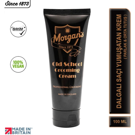 Morgan's Pomade Old School Grooming Cream - Orta Tutuşlu Parlak Görünümlü Şekilendirici Bakım Kremi 100 ml