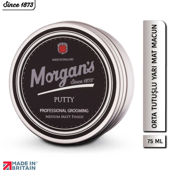 Morgan's Pomade Putty Medium Matt Finish - Orta Tutuşlu, Hacim Veren Mat Şekillendirici Krem 75ml