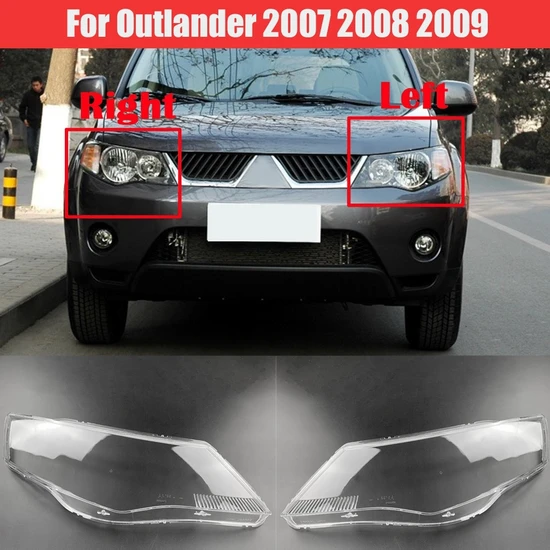Sunshinee Mitsubishi Outlander 2007 2008 2009 Için Araba Far Kapağı Şeffaf Lens Far Abajur Kabuk (Sol Taraf) (Yurt Dışından)