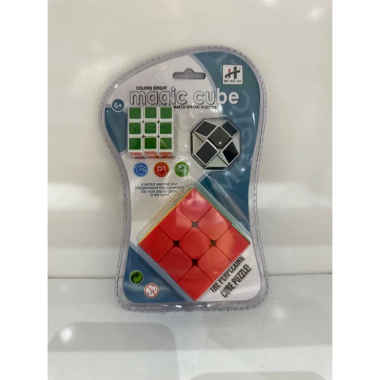 YVZ Zeka Küpü 3 Lü Rubik Küp - Magic Cube - Sabır Küpü - Zekanı Göster Seri Döner