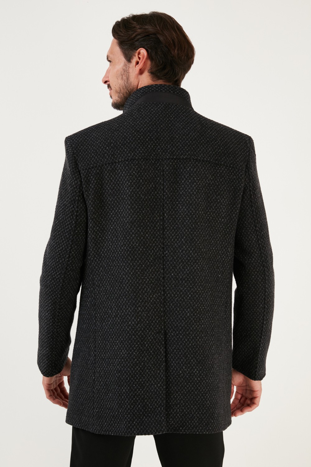 Buratti Düğmeli Kırçıllı Slim Fit Kaşe Kaban Erkek Kaban 5840099N görsel 5