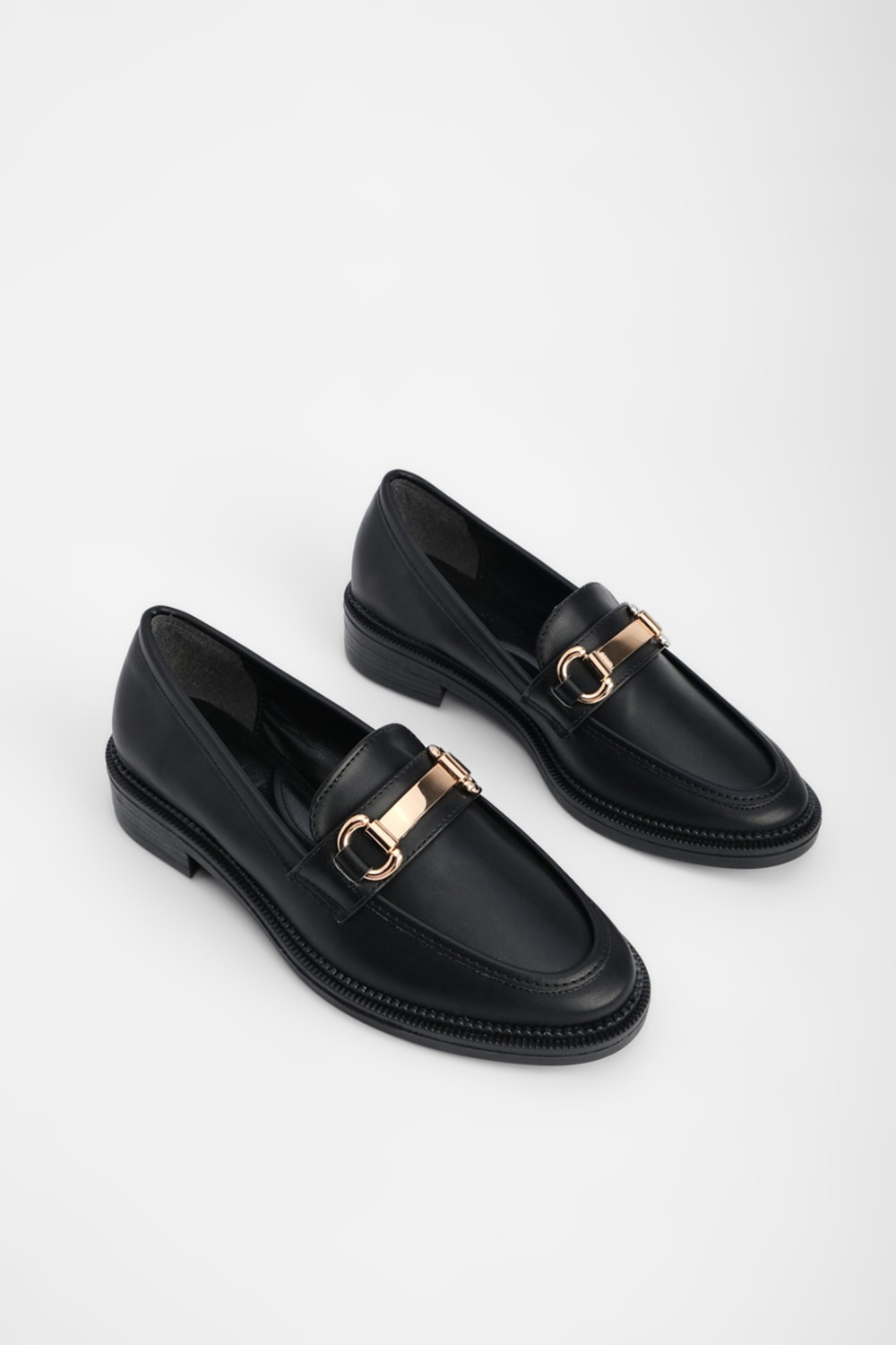Marjin Kadın Loafer Makosen Casual Tokalı Günlük Ayakkabı Tonyas Siyah görsel 5