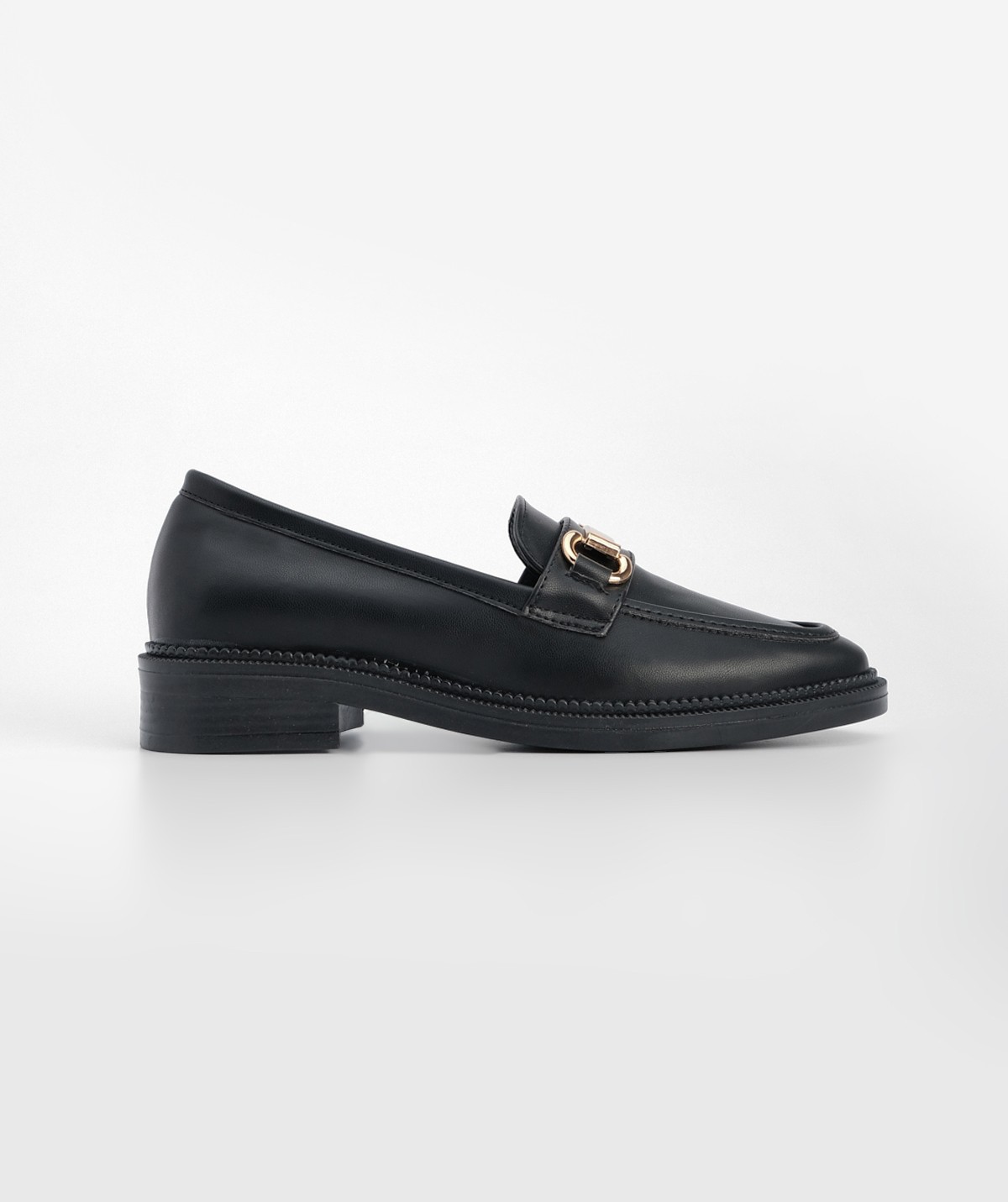 Marjin Kadın Loafer Makosen Casual Tokalı Günlük Ayakkabı Tonyas Siyah görsel 3