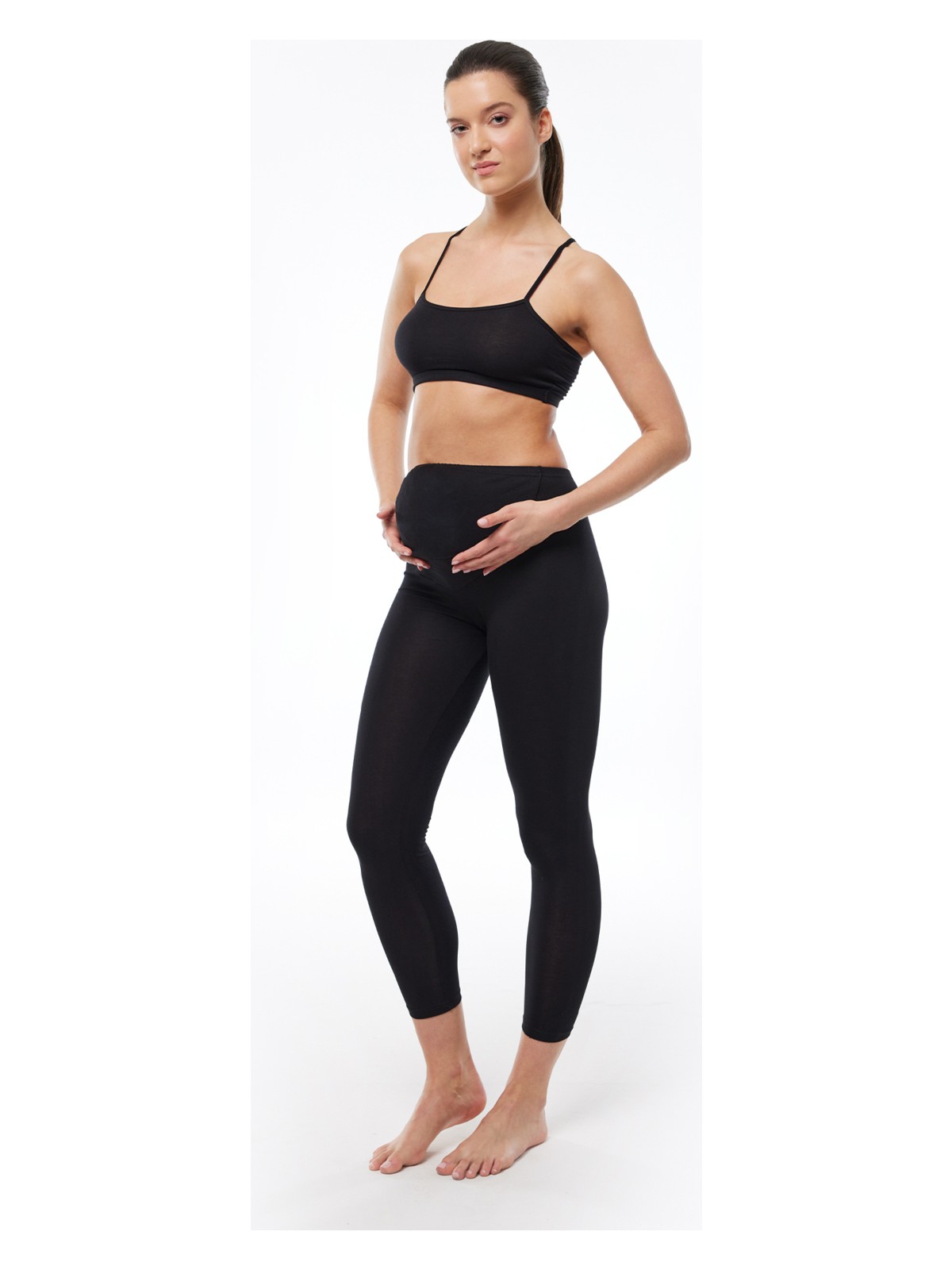 Malabadi Kadın Siyah İçi Şardonlu Modal Kışlık Hamile Taytı 1904