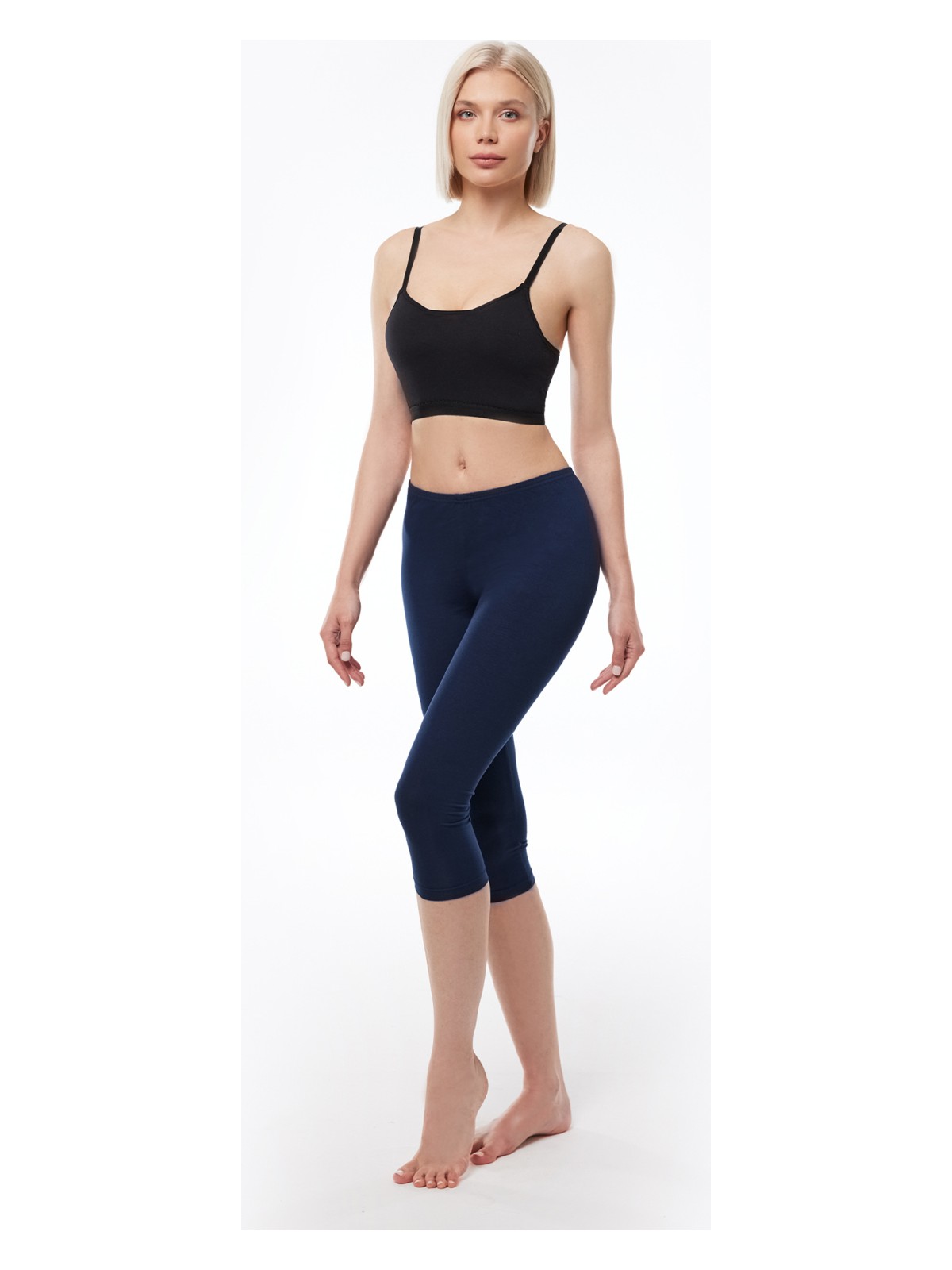 Malabadi Kadın Beyaz Modal Kapri Tayt 184 - Görsel 5