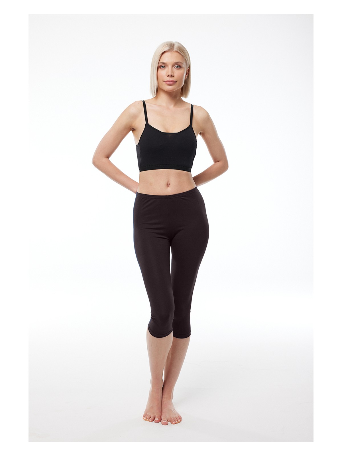 Malabadi Kadın Beyaz Modal Kapri Tayt 184 - Görsel 7