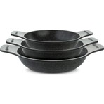 Thermoad Döküm Saplı Güveç Sahan Set |3 Parça |Gri |18cm-20cm-22cm