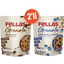 Fellas Granola 2'li - Yaban Mersini & Kuruyemişli 300G + Fındık & Kakaolu 300G