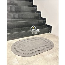 Home Turko Hasır, Kilim, Paspas, Jüt Yolluk, Siyah Desenli, Kolidor, Balkon, Mutfak, Halısı, Dekoratif Paspas