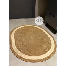 Home Turko Moderin, Hasır, Jüt, Naturel, Jüt Dekoratif, Kilim, Banyo, Salon, Mutfak Halısı Hediyelik, Ev Eşyası