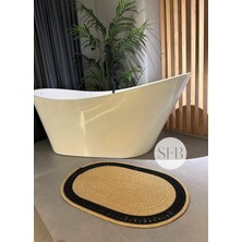 Home Turko Moderin, Hasır, Jüt, Naturel, Jüt Dekoratif, Kilim, Banyo, Salon, Mutfak Halısı Hediyelik, Ev Eşyası