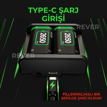 Rever Xbox Kol Gamepad Şarj Edilebilir Piller 2650mAh Xbox One / S / X  Serisi Kol Uyumlu Şarj İstasyonu