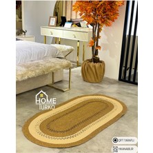 Home Turko Hasır, Kilim, Paspas, Jüt Yolluk, Siyah Desenli, Kolidor,balkon,mutfak, Halısı, Dekoratif Paspas.