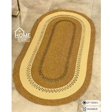 Home Turko Hasır, Kilim, Paspas, Jüt Yolluk, Siyah Desenli, Kolidor,balkon,mutfak, Halısı, Dekoratif Paspas.